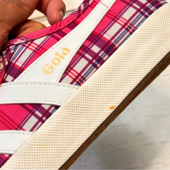 Gola for Talbots Women's Sneakers in Pink and Cream Plaid - Picture 9 of 10